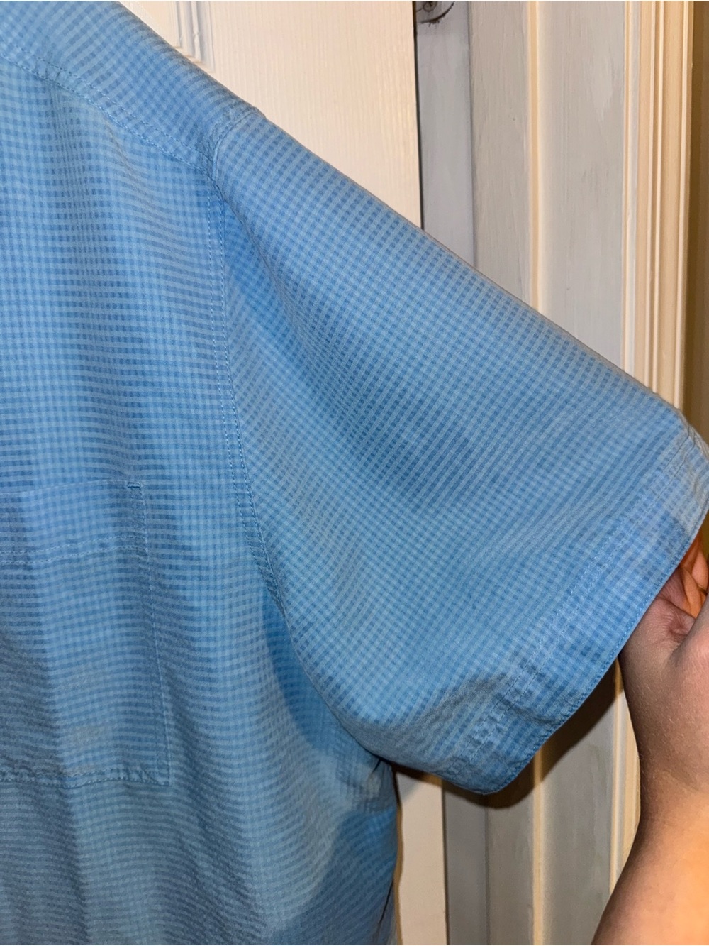 Royal Robbins Light Blue Short-Sleeve Button-Down Shirt - Picture 3 of 7